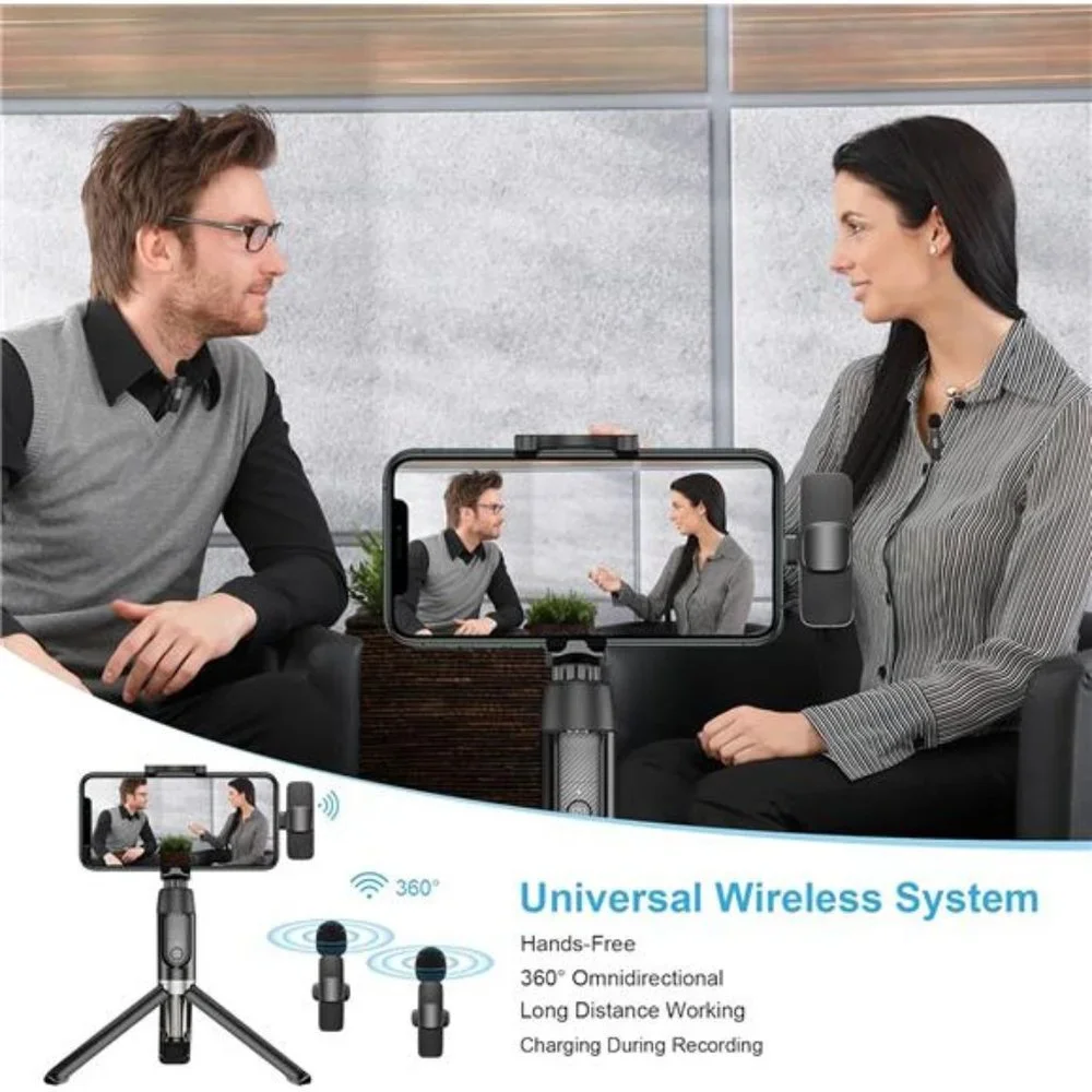 Wireless Lavalier Microphone for Phone(USB-C), Dual Wireless Microphone